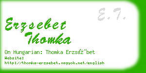 erzsebet thomka business card